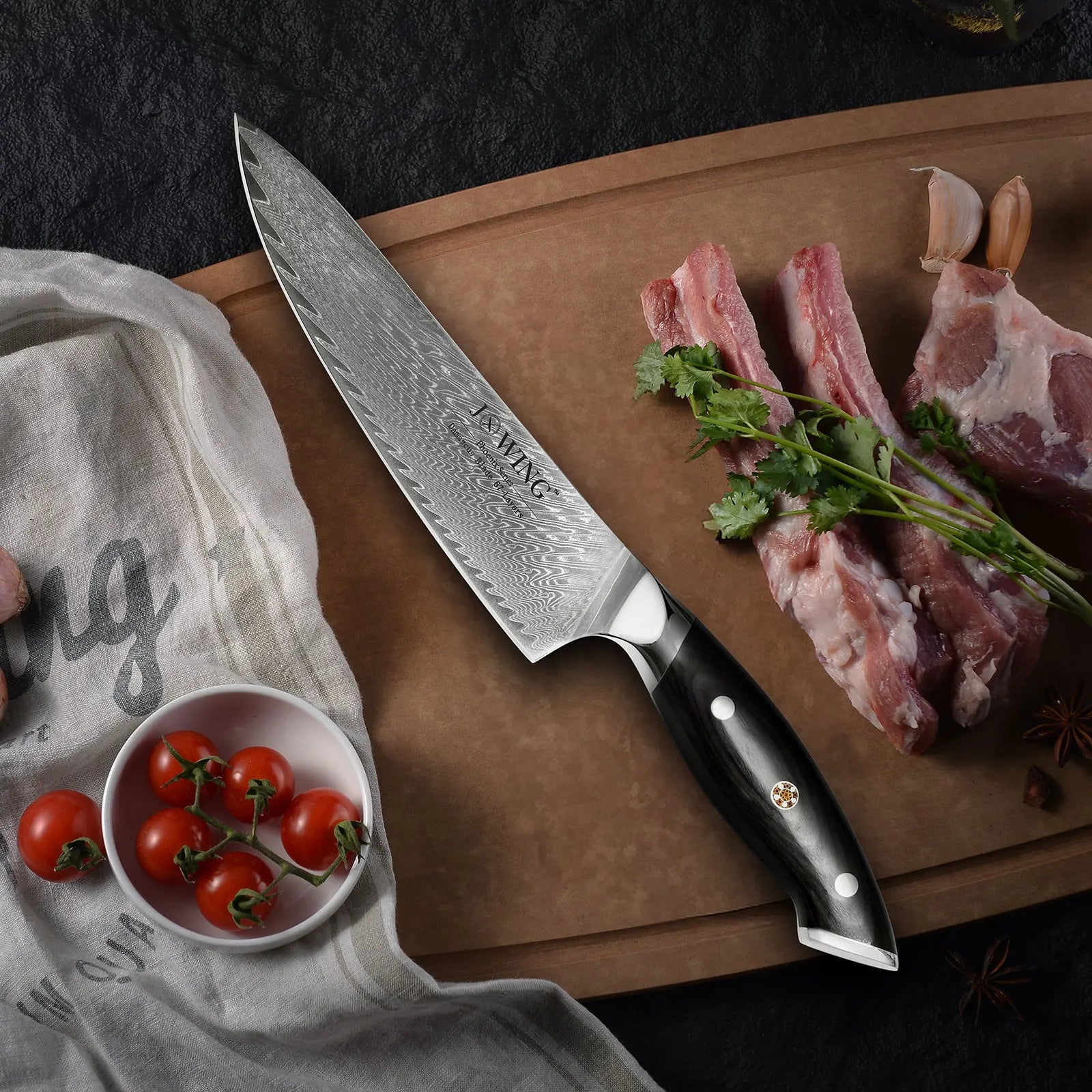 Professional Damascus Steel Petty Knife – 67-Layer Sharp Japanese Chef’s Knife for Meat, Vegetables & All-Purpose Kitchen Cutting