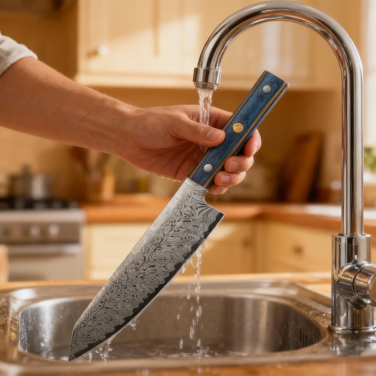 Professional Japanese Damascus Chef Knife – High-Quality Kitchen Knife for Meat, Fruits & Culinary Tasks