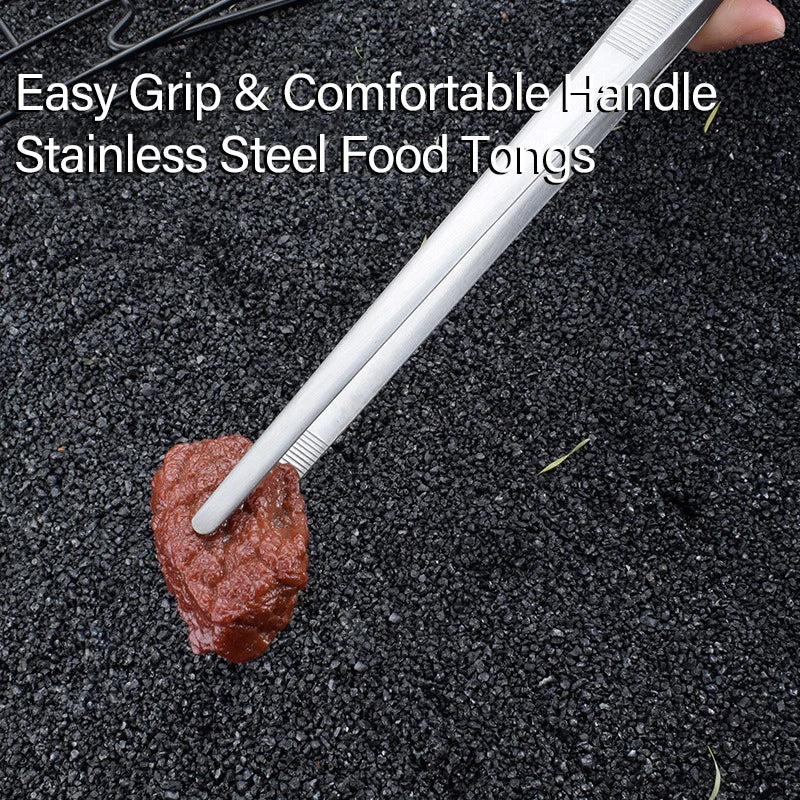 3/1Pcs Kitchen Tweezer Food Tongs BBQ Cooking Tool Stainless Steel Portable Barbecue Picnic Tongs for Kitchen Clamp CFQJ008