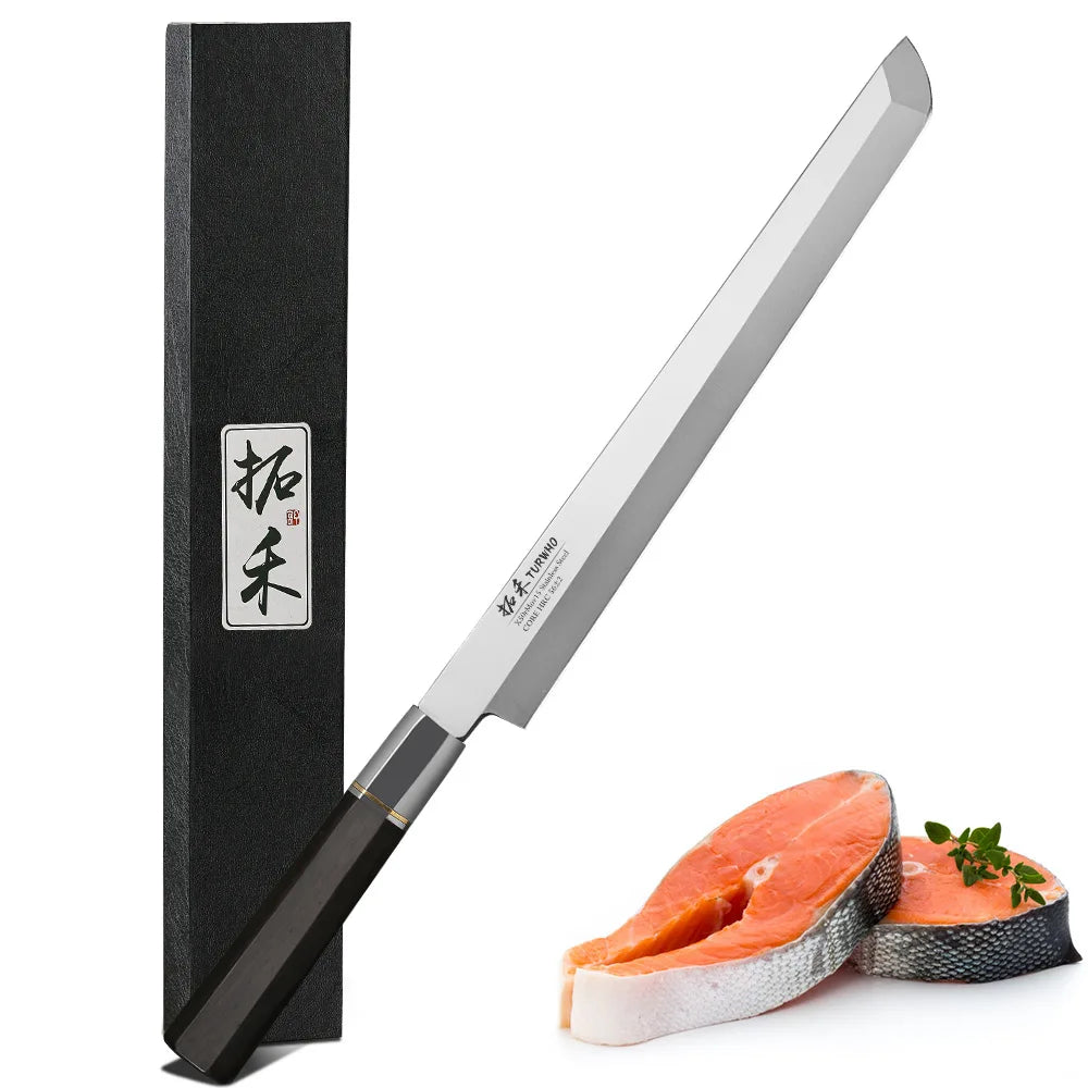 TURWHO Filleting Knife – 21.5cm Sharp Carbon & Stainless Steel Knife with Ergonomic Handle