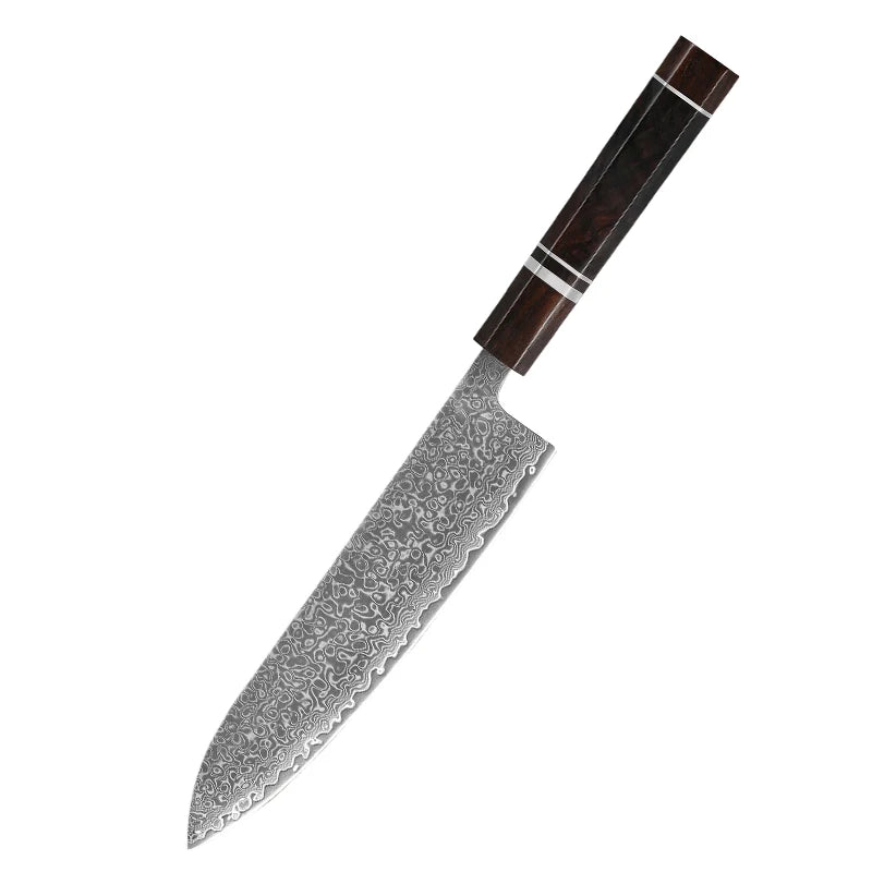 Baovim Damascus Steel Chef Knife – Sharp 20.5cm Professional Kitchen Knife with Ergonomic Handle