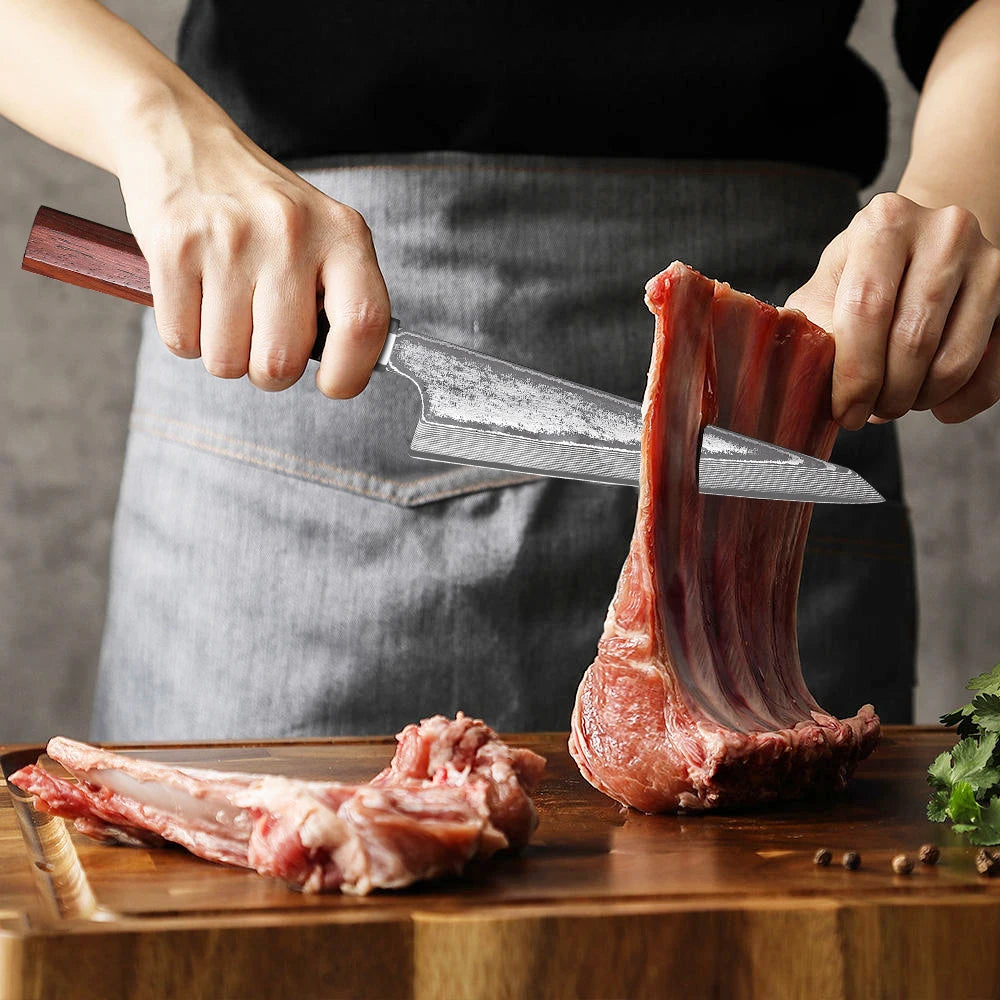 TURWHO 6" Honesuki Knife – Hand-Forged Damascus Steel Japanese Chef Knife for Boning & Kitchen Precision