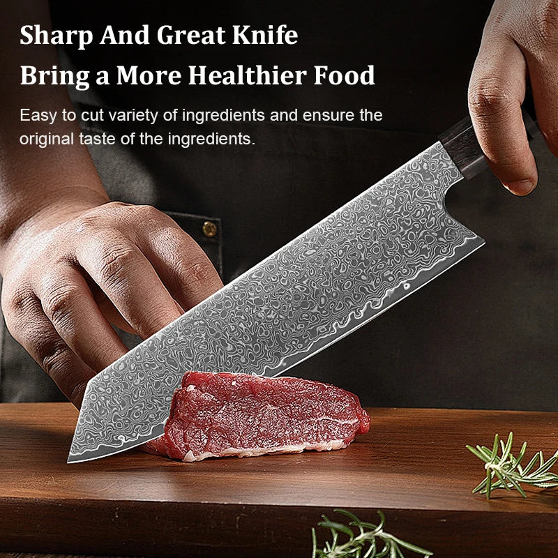 Baovim Damascus Steel Chef Knife – Sharp 20.5cm Professional Kitchen Knife with Ergonomic Handle