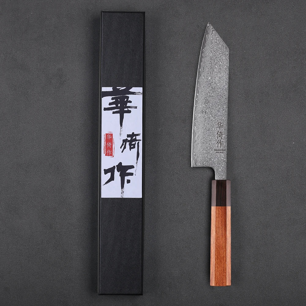 7-inch Japanese Kiritsuke Knife Damascus Steel Kitchen Sharp Cutting Meat Vegetable Cleaver Handmade Professional Chef Knives